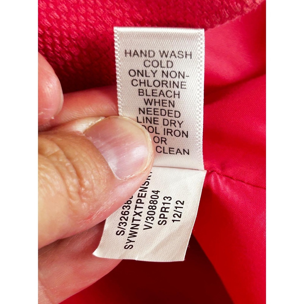 Banana Republic Pencil Skirt Women 0 Red Career Coastal CorpGore FREE SHIPPING - Picture 5 of 8